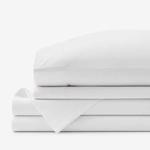 Brushed Cotton White Cotton King Sheet Set