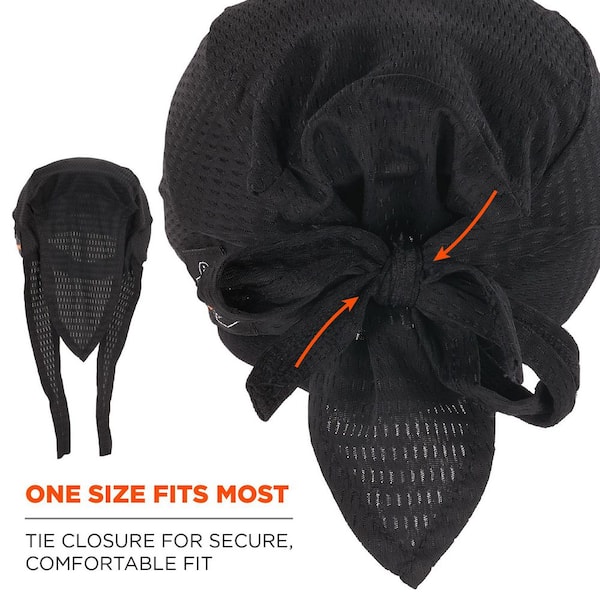 Ergodyne Skullerz Black Mesh Bandana and Bump Cap Insert 8948