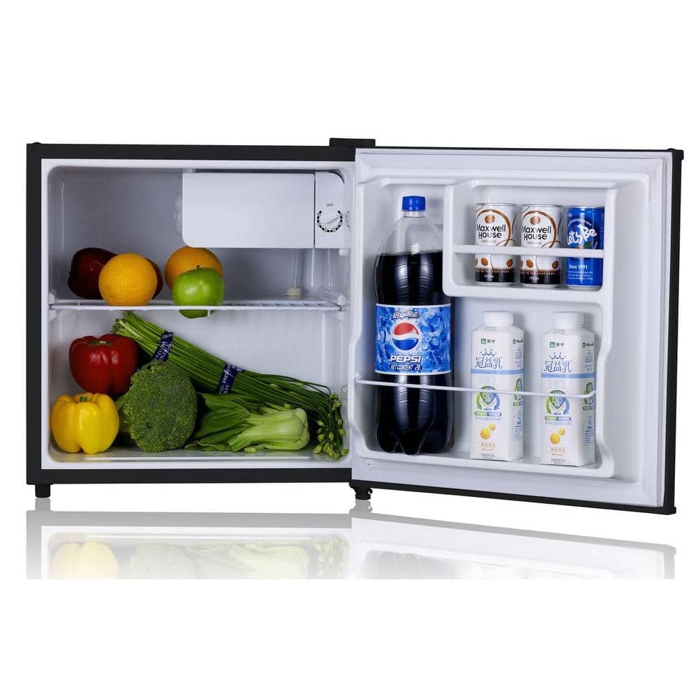 Compact Black and Stainless Steel Energy Star Refrigerator