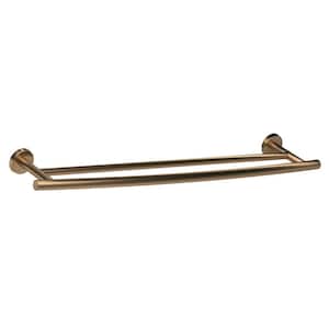 Arrondi 24 in. Double Towel Bar in Brushed Bronze/Golden Champagne