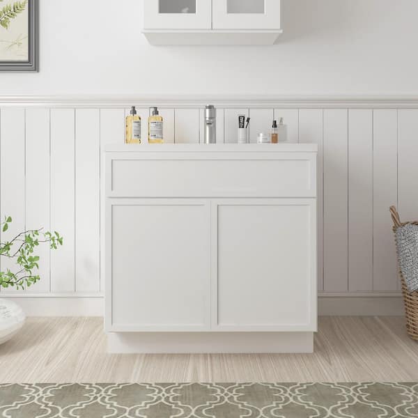 Vanity Art 36 in. W x 21 in. D x 32.5 in. H 2-Doors Bath Vanity Cabinet without Top in Brown