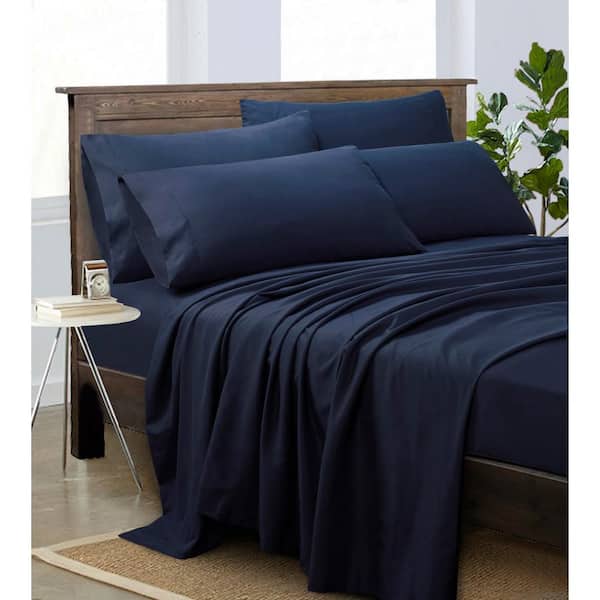 Super Soft Navy Queen Microfiber Sheet Set
