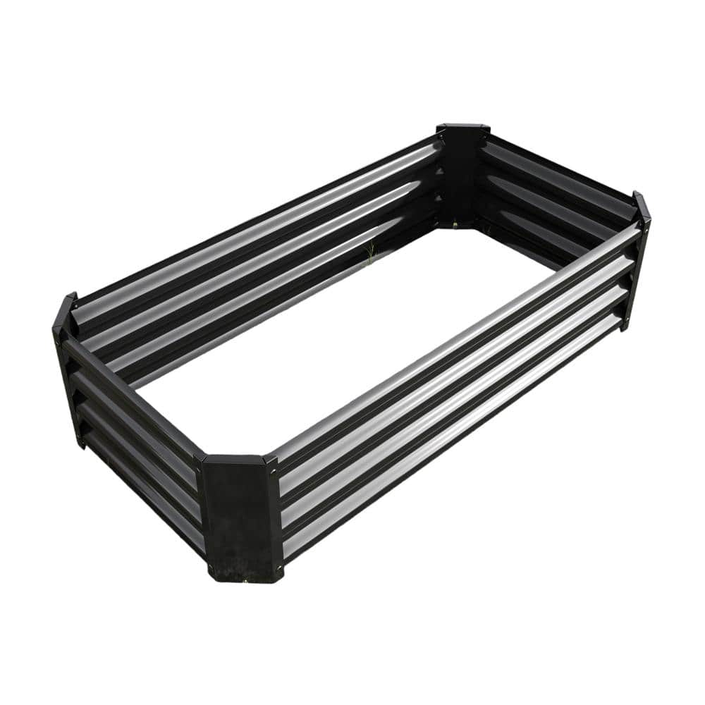 Black 4×2×1ft Metal Raised Garden Bed, Rectangle Raised Planter for Flowers Plants, Vegetables Herb price history on PriceWatchPro