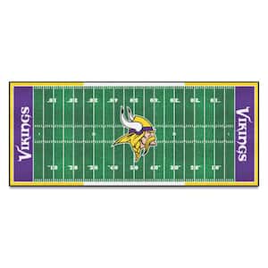Minnesota Vikings 3 ft. x 6 ft. Football Field Runner Rug