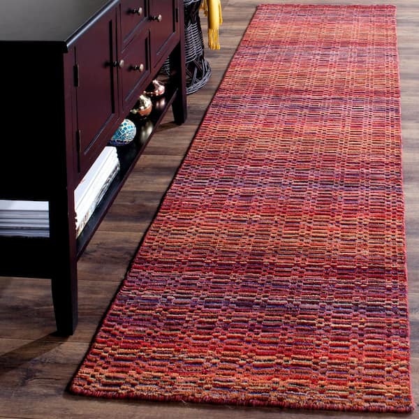 Himalaya Red/Multi 2 ft. x 6 ft. Solid Runner Rug