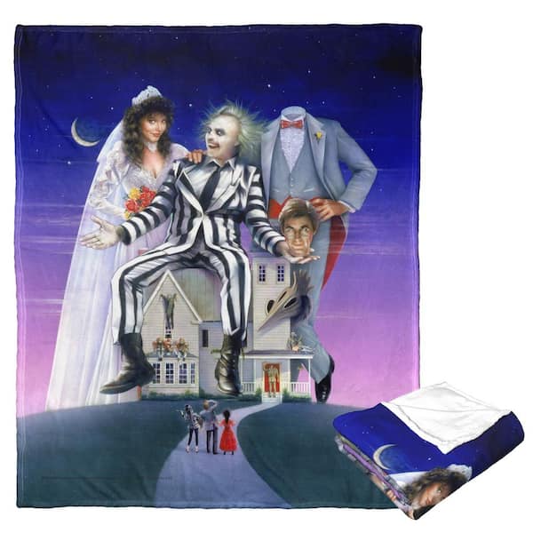THE NORTHWEST GROUP Beetlejuice Silk Touch Multi-Colored Throw Blanket Vintage Beetlejuice
