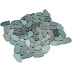 Tahiti Green 12 in. x 12 in. Sliced Pebble Stone Floor and Wall Tile (5.0 sq. ft./Case)