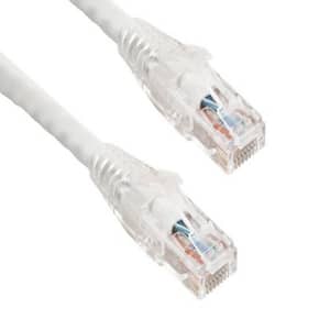 1 ft. Cat6 550 MHz UTP Ethernet Network Patch Cable with Clear Snagless Boot, White