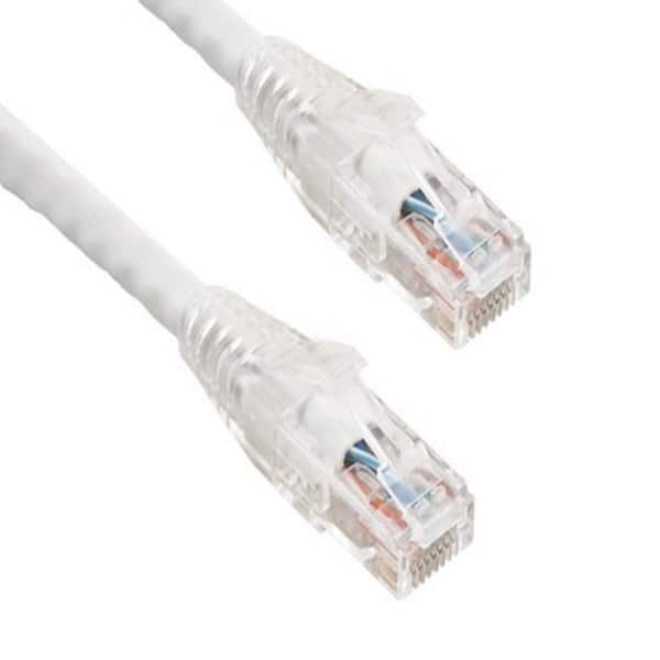 SANOXY 2 ft. Cat6 550 MHz UTP Ethernet Network Patch Cable with Clear Snagless Boot, White