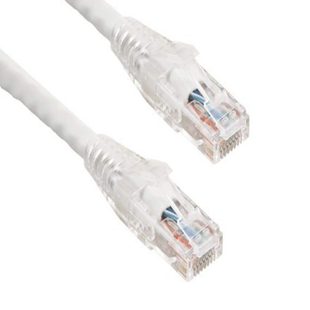 25 ft. Cat6 550 MHz UTP Ethernet Network Patch Cable with Clear Snagless Boot, White