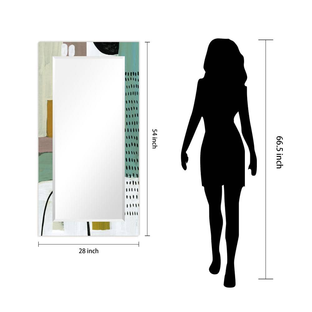 Large Clear Tempered Art Glass Rectangular Frameless Mirror