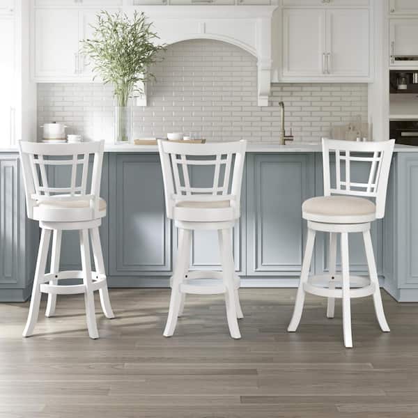 Hillsdale Furniture Fairfox White Swivel Bar Stool