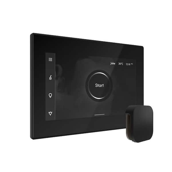 Mr. Steam Bliss Max Steam Shower Control Package with iSteamX Control and Steamhead in Black Matte Black