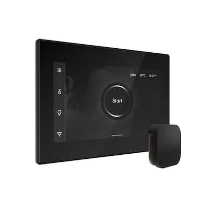 XButler Steam Shower Control Package with iSteamX Control and Linear Steamhead in Black Matte Black