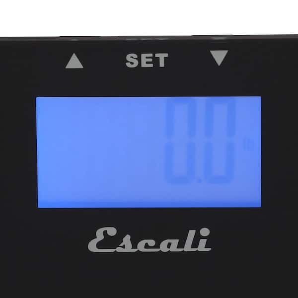 Escali US180B Ultra Slim Low Profile Bathroom Body Scale, LCD