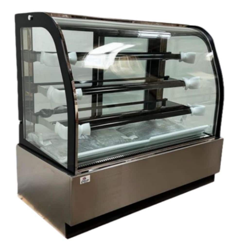 60 in. 21.2 cu. ft. Commercial Refrigerator Bakery Display Case in Stainless Steel