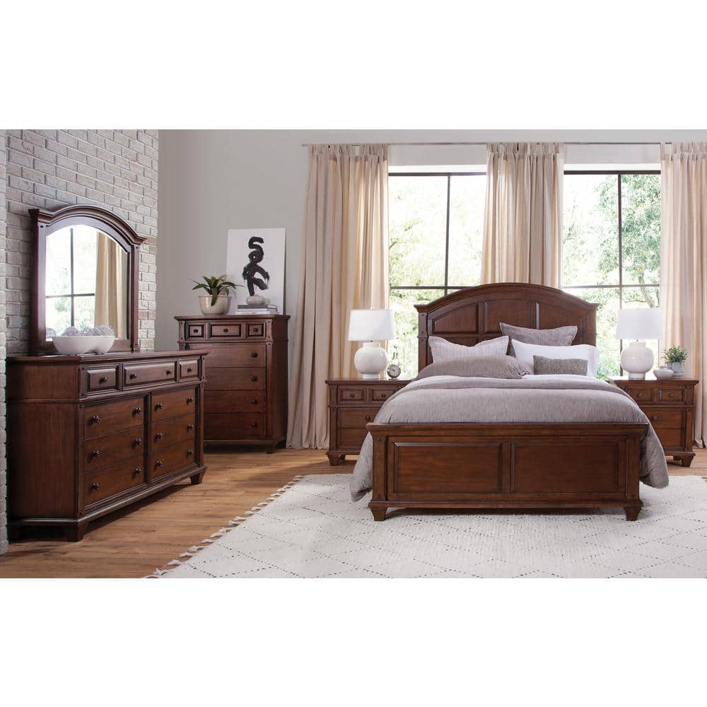 Sedona Transitional Brown 3-Drawer Hardwood Nightstand