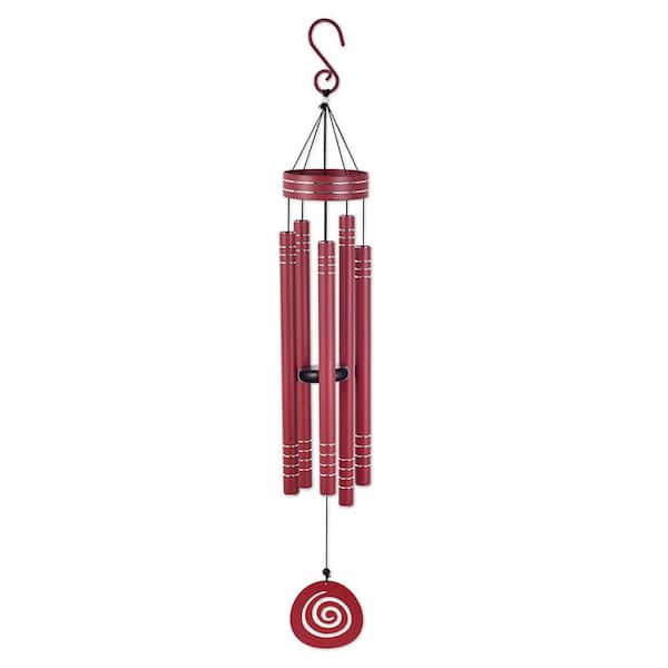 Sunset Vista Design 41 in. Aluminum Heavy Tone Wind Chime, Red