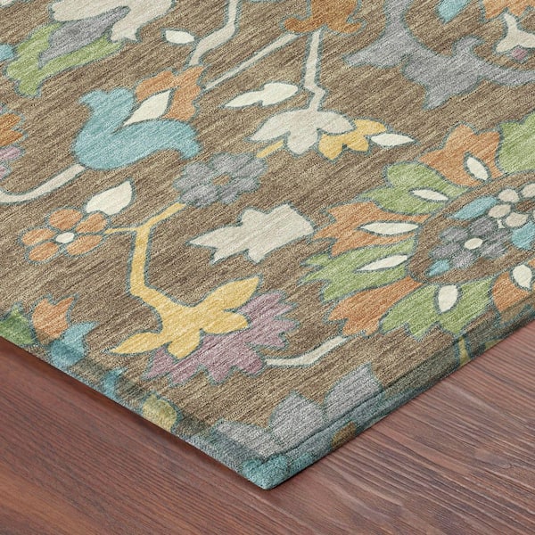 Chantille Machine Washable Indoor/Outdoor Abstract ACN2587 Mocha 2 ft. x 3 ft. Accent Rug