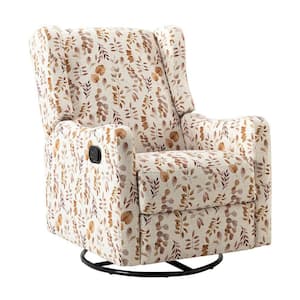 Bernd Yellow Polyester Swivel Glider Recliner with Rocking