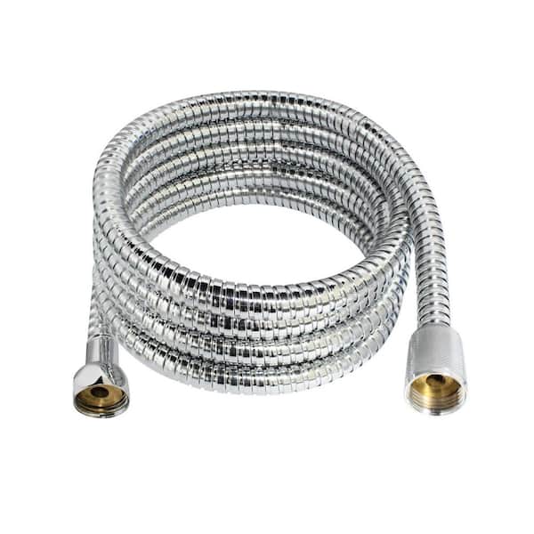 MODONA 72 in. (6 ft.) Premium Stainless Steel (SS304) Shower Hose with Brass Fittings and EPDM Inner Hose in Polished Chrome