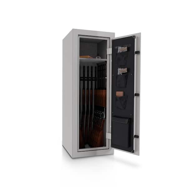 18-Gun Fireproof Long Gun Safe with Electronic Lock, Bone White