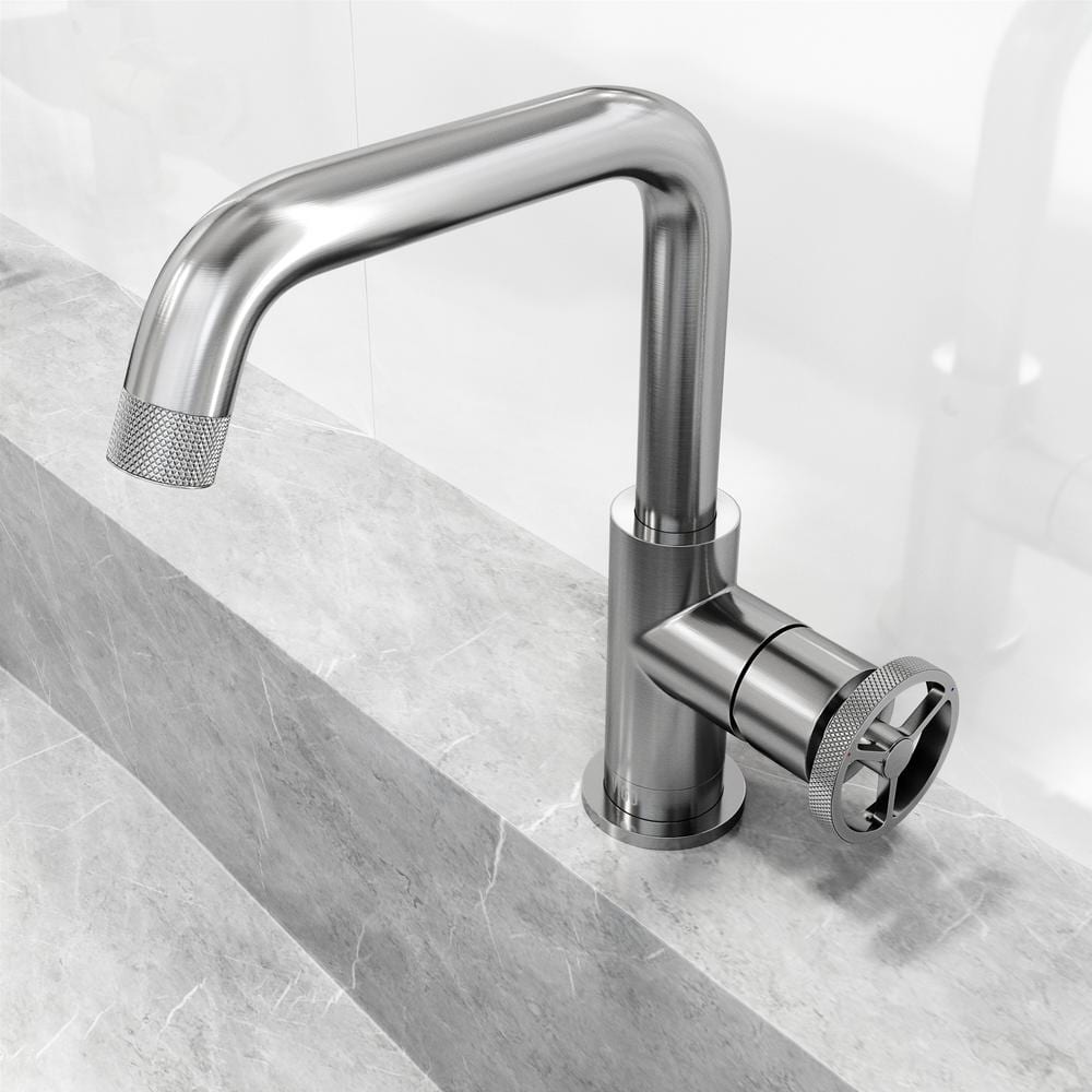 Cass 9" Brushed Nickel Single Handle Bathroom Faucet