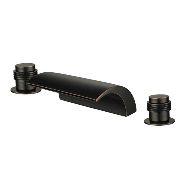 Unbranded Weldon 2-Handle Deck-Mount Roman Tub Faucet in Oil Rubbed Bronze