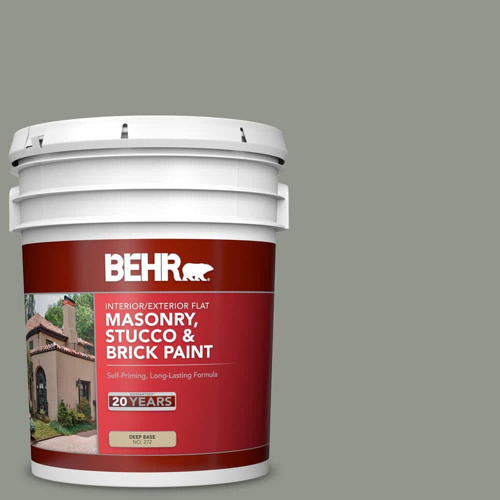 5 gal. #ECC-36-1 Shady Willow Flat Interior/Exterior Masonry, Stucco and Br