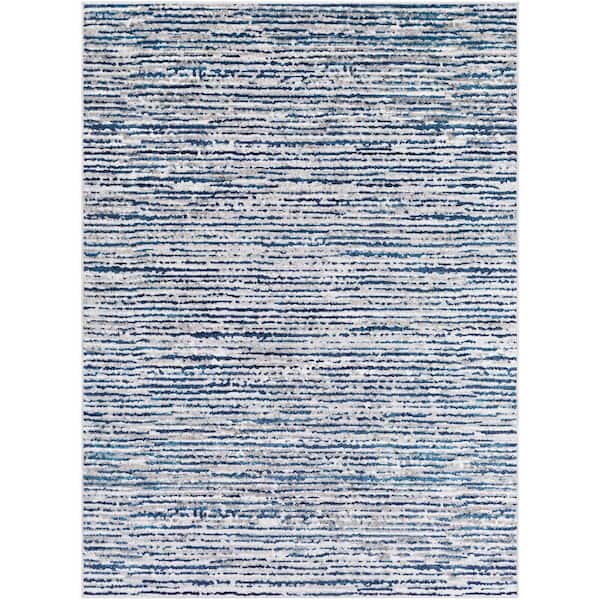 Havana Navy 7 ft. 10 in. x 10 ft. 3 in. Solid Area Rug