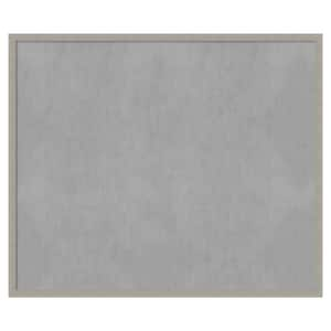 Woodgrain Stripe Grey 50 in. x 42 in. Framed Magnetic Board