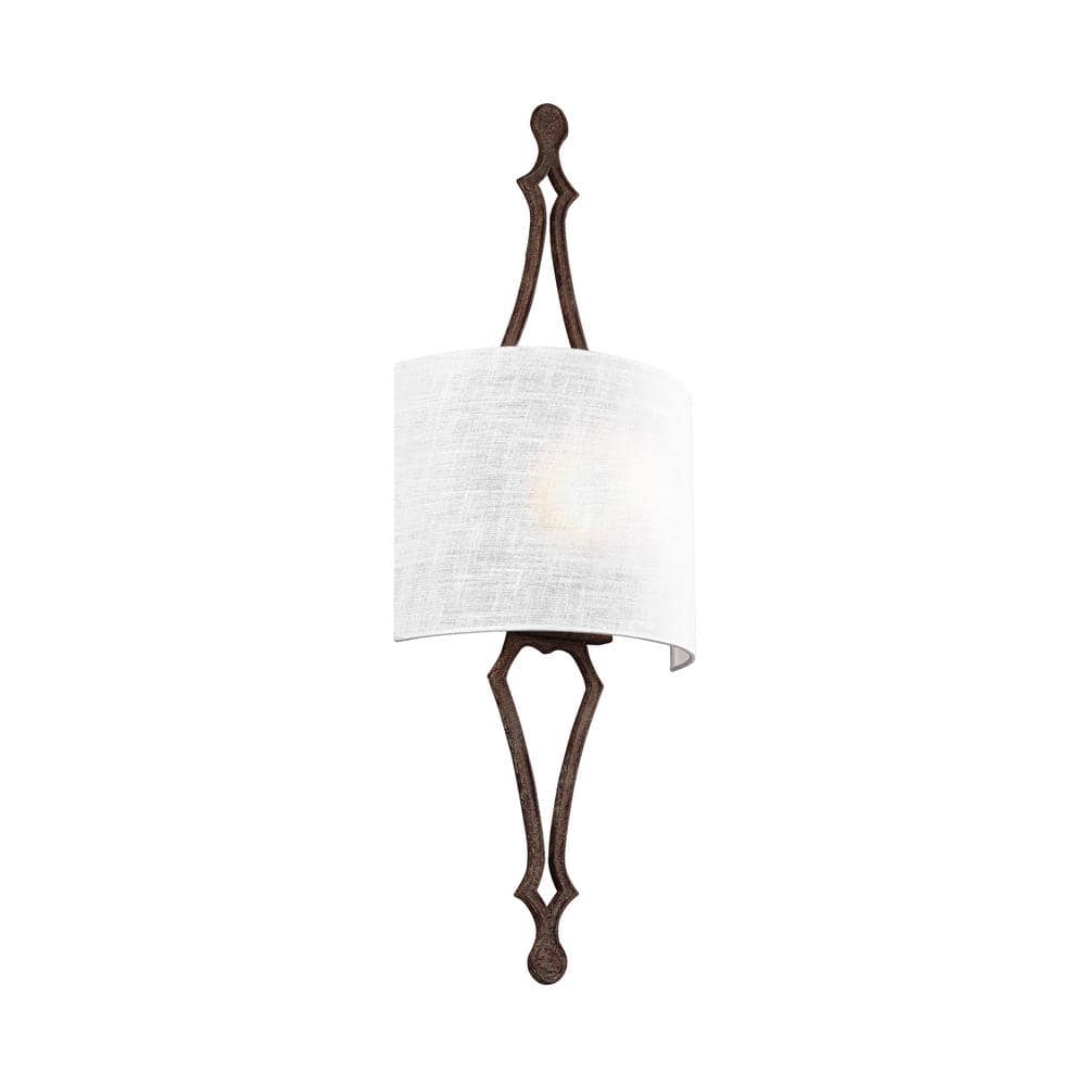 Generation Lighting Tilling 1-Light Weathered Iron Wall Sconce