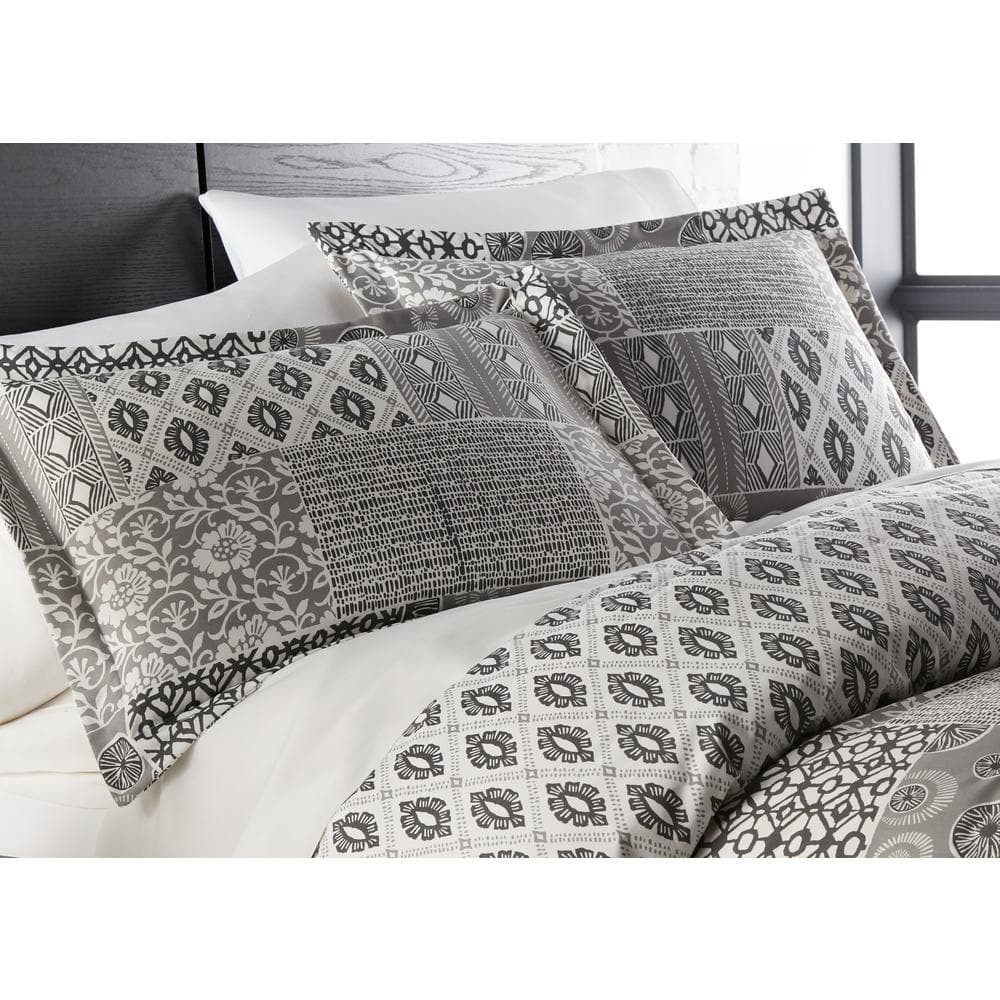 Gray King Reversible Down Alternative Microfiber Comforter Set