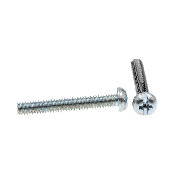 Round Head Slotted/Phillips Combo #8-32 X 1-1/4 in Zinc Plated Steel Pack of 75 Prime-Line 9003683 Machine Screw 