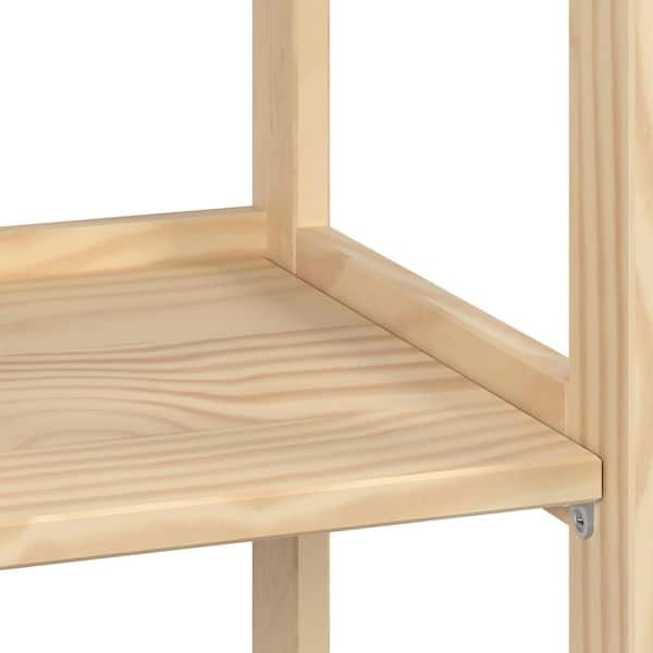 Jela-USA Jela Solid Wood 3-Shelf Unassembled Pantry Shelving