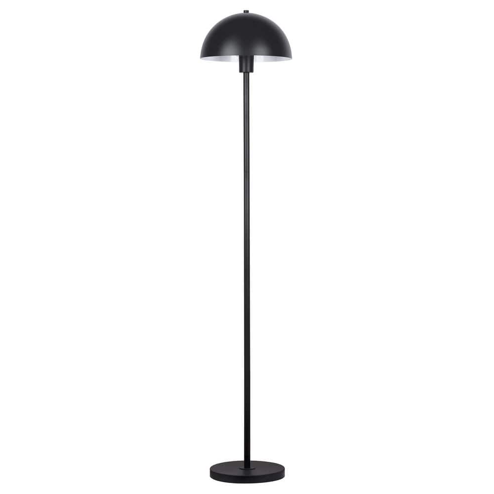 Vega 56 in. Black 1-Light Standard Floor Lamp with Metal Dome Shade price history on PriceWatchPro