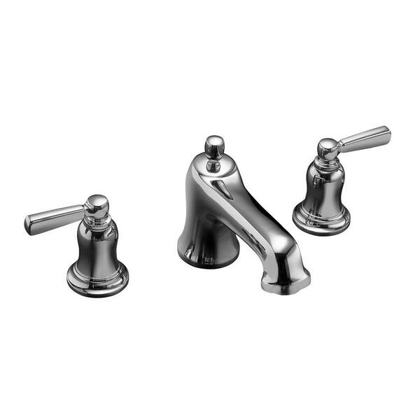 KOHLER Bancroft 8 in. Double Handle Low Arc Bath Faucet Trim in Polished Chrome (Valve Not Included)