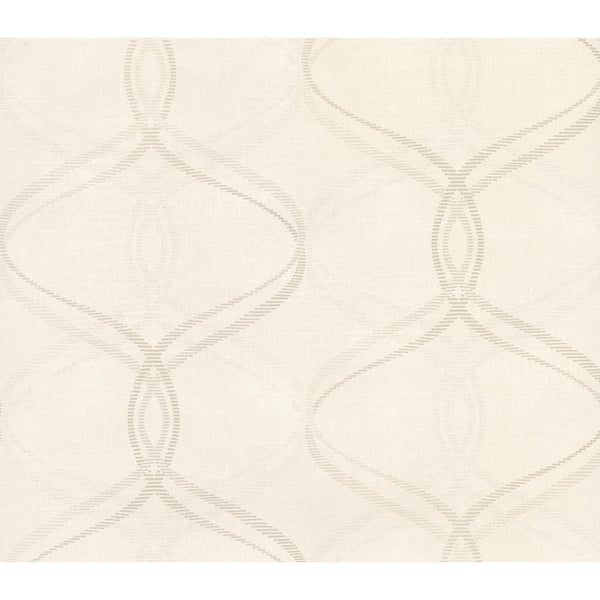 Advantage Waters Cream Ogee Cream Wallpaper Sample