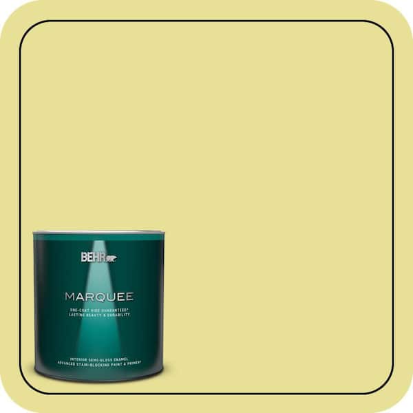 BEHR MARQUEE 1 qt. #P340-3 Reviving Green Semi-Gloss Enamel Interior Paint & Primer