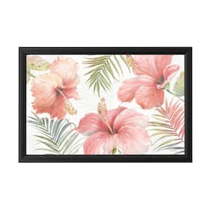"Tropical Blush I" by Lisa Audit Framed with LED Light Floral Wall Art 16 in. x 24 in.
