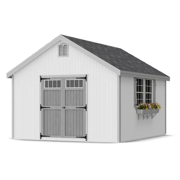 Little Cottage Co. Colonial Williamsburg 12 ft. x 14 ft. Outdoor Wood Storage Shed Precut Kit with Operable Windows (168 sq. ft.)