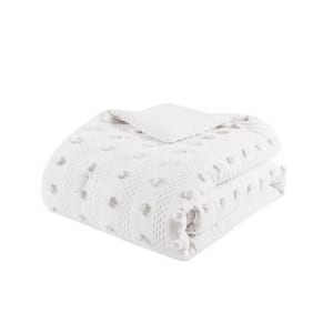 Ivory Polyester Full/Queen Blanket