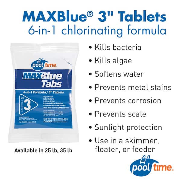 Pool Time - Chlorinating MAXBlue 25 lbs. 3 in. Tablets