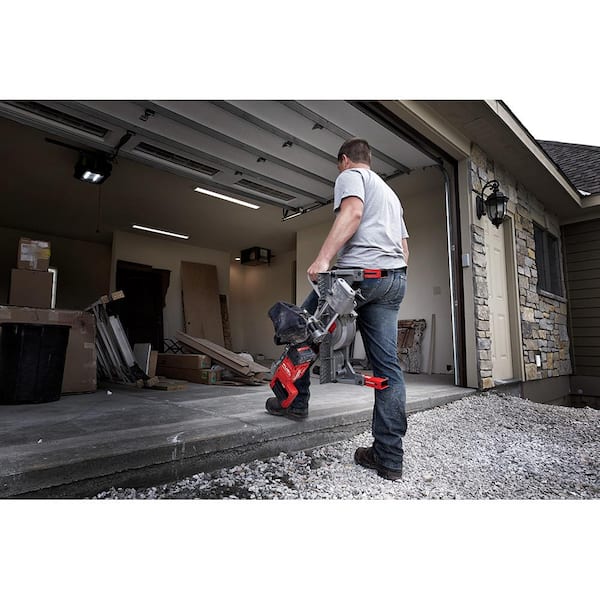 Milwaukee - M18 FUEL 18V Lithium-Ion Brushless Cordless 7-1/4 in. Dual Bevel Sliding Compound Miter Saw Kit with Extra Blade