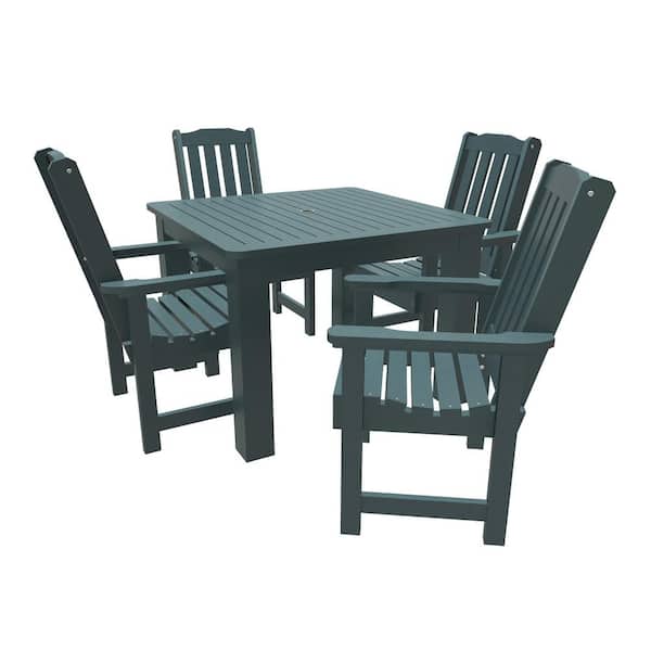 Highwood Springville 5-Pieces Square Recycled Plastic Outdoor Dining Set