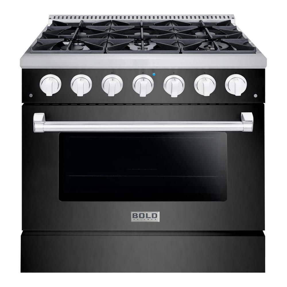 Hallman BOLD 36" 5.2 Cu. Ft. 6 Burner Freestanding All Gas Range with