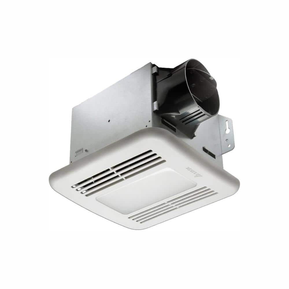 Delta Breez 80 CFM White Ceiling Exhaust Fan with Dimmable LED Light