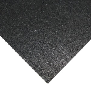 Rubber-Cal Diamond Plate 4 ft. x 8 ft. Black Rubber Flooring (32