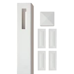Wexford 5 in. x 5 in. x 8 ft. White Vinyl Fence Post Kit
