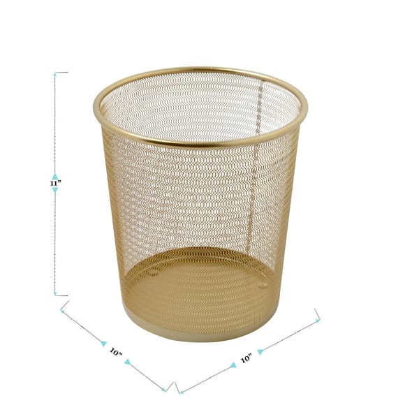 MARTHA STEWART 4.5 Gal. Gold Trash Can HH-OHD21-GLD-MS - The Home